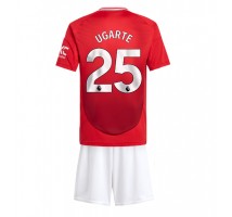 Manchester United Manuel Ugarte #25 Koszulka Podstawowa dzieci 2024-25 Krótki Rękaw (+ krótkie spodenki)